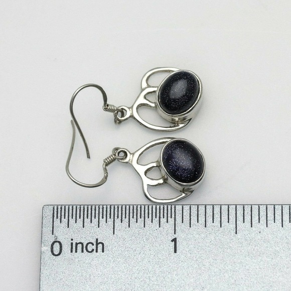 Vintage Silver and Blue Boho Earrings - Picture 5 of 5